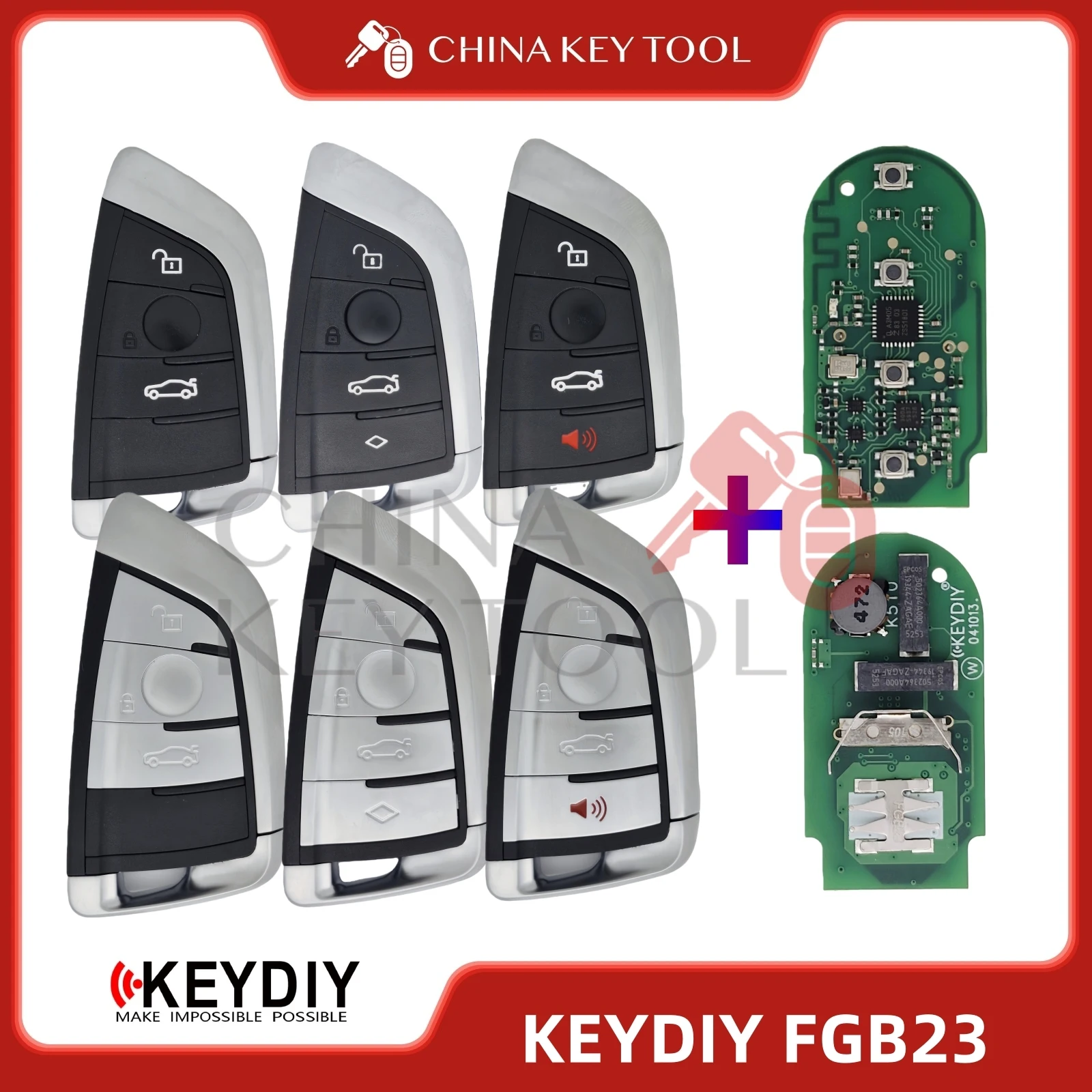 

KEYDIY KD FGB23 Smart Remote PCB 434 MHz for BMW CAS4/CAS4+ FEM/BDC G30 G31 G38 G32 G11 G08 G02 F90 F98