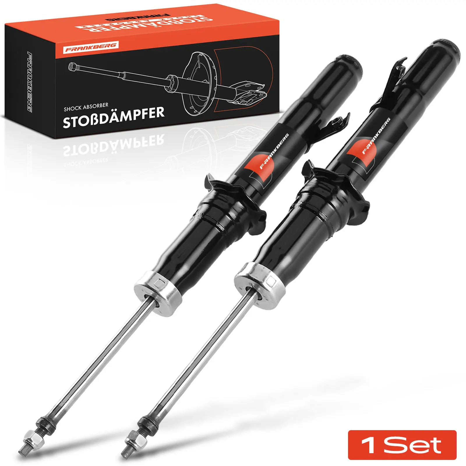 Frankberg 2x schokdemper vooras voor Mazda 6 GG 6 Station Wagon GY 6 GG 2002-2007 313854 GK2C34900J 23101 313855G25S34900E