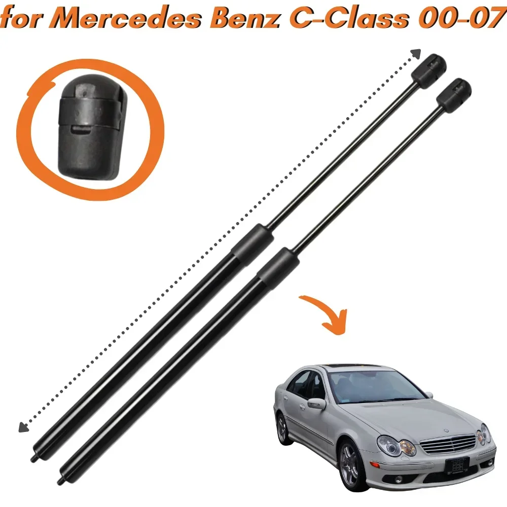 Qty(2) Rozpórki maski silnika do Mercedes Benz C-Class W203 CL55 AMG CLK 2000-2007 Sprężyny gazowe przedniej maski Podnośniki Amortyzatory
