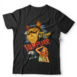 The Return Of Vampurr Tshirt Unisex & Kids - Funny Cat Dracula Halloween Vampire