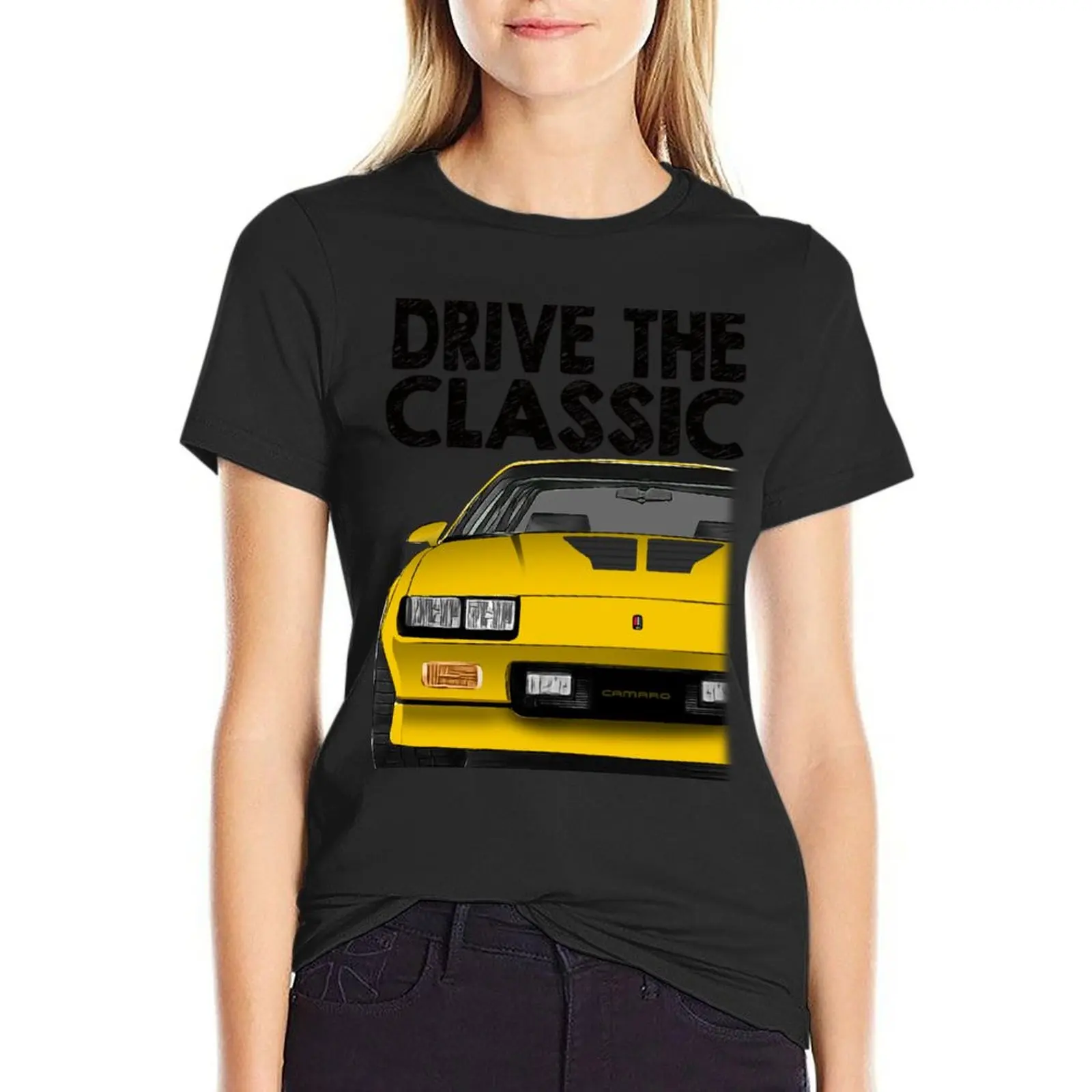 85-90 Camaro Iroc-Z Yellow T-Shirt plain plus size tops tops Women t shirt