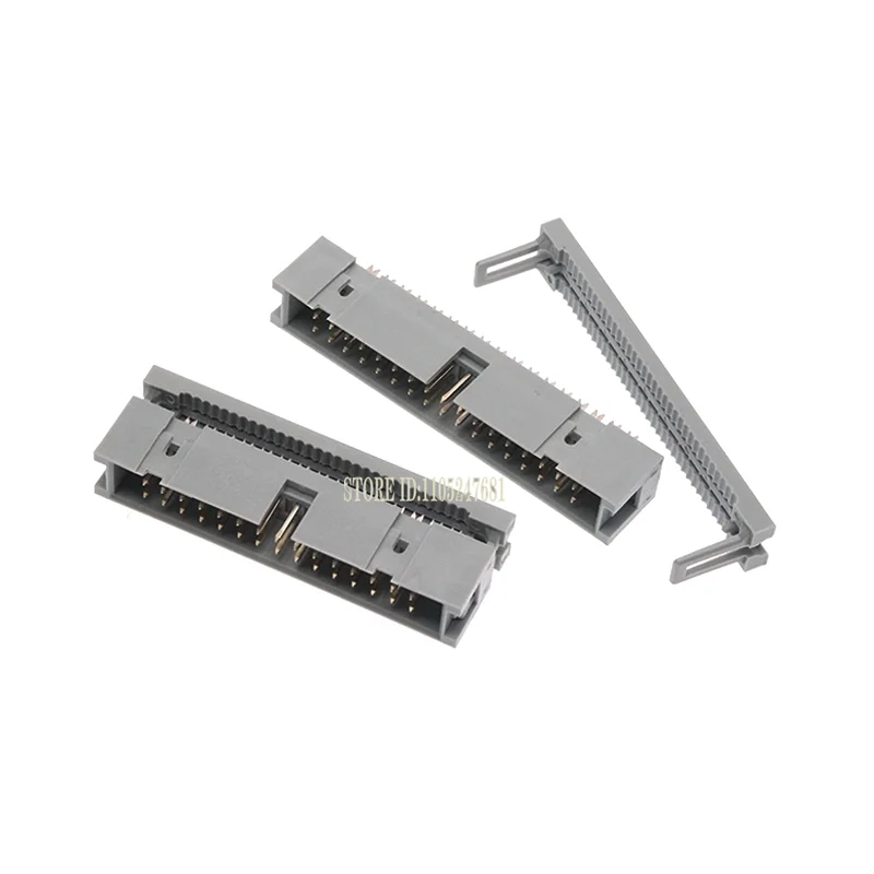 5pcs 2.54mm Idc Type Box Header Male Headers 10/14/16/18/20/30/34/40/50 Pin Connector For 1.27mm Pitch Flat Cable