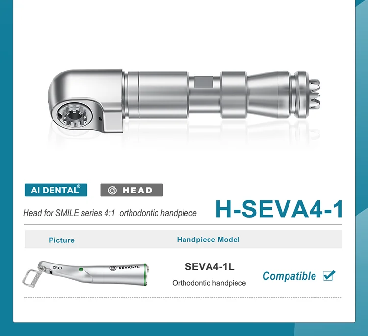 

H-S Smile Series Dental Head Spare Parts Push Button Head with Cartridge Middle Gear for Low Speed Contra Angle Handpiece