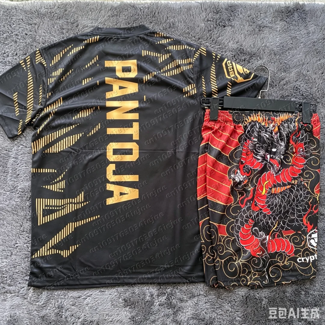 Sommer-Top-Boxer-MMA-Oktagon-Käfig Alexandre Pan T-Shirt-Shorts-Set Herren- und Kinder-Trainings- und Laufset Schnelltrocknendes Kampfset – Detail 4