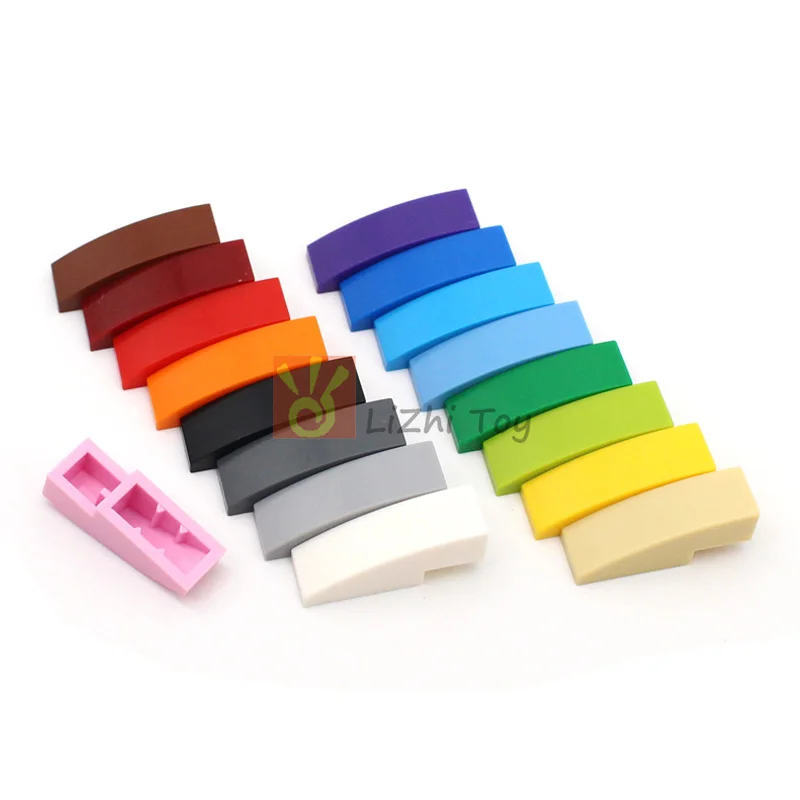 20 Stück MOC kompatibel mit Baut Partikeln 50950 Slope Curved 3x1 Bausteine Ziegel Puzzle Puzzle DIY Lernspielzeug