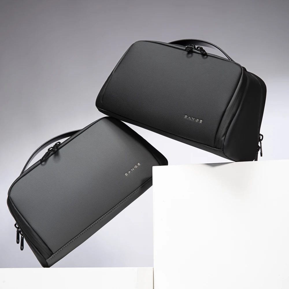 BANGE Men Toiletry Bag Travel Ladies Cosmetic Bag Toiletries Organizer Waterproof Makeup Storage Bry and Wet Separation Handbag