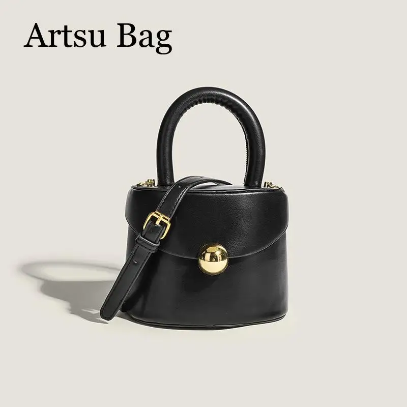 

Black Fashion Handheld Bag Women's Bucket Bag High Quality Versatile Commutting Female Shoulder Crossbody Bag