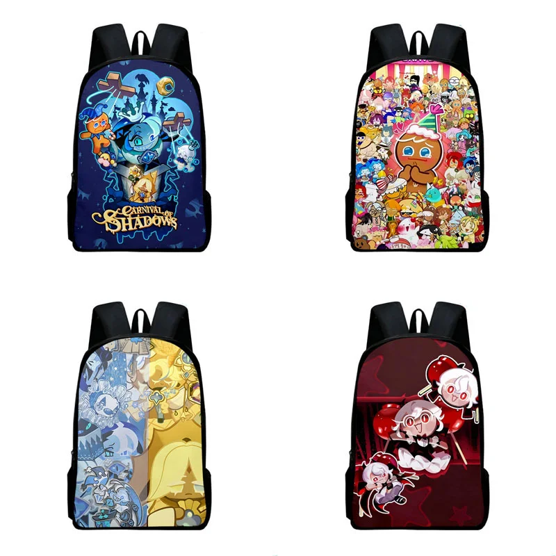 

Cookie Run: Kingdom Shadow Milk Cookie Students Cosplay School Bag Anime Cartoon Backpack Kawaii Large Capacity Laptop Bag Gift