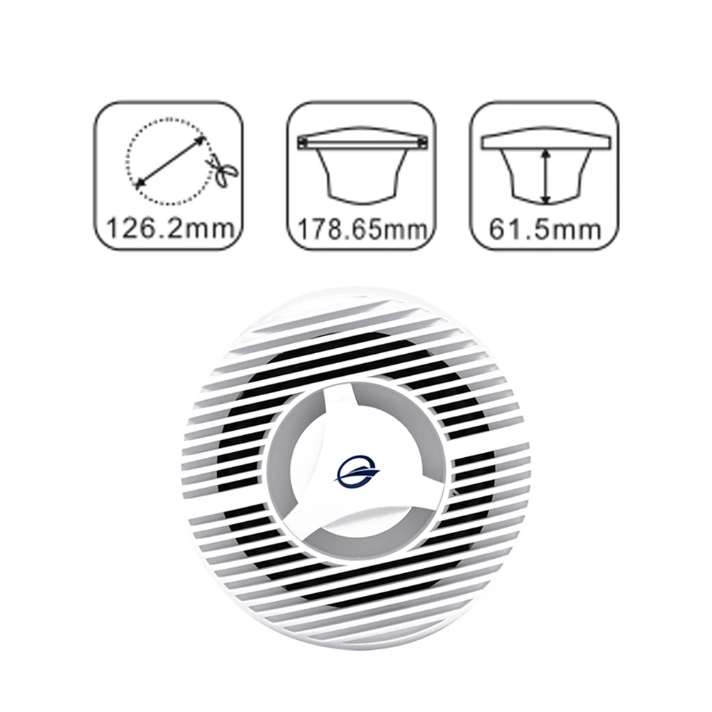 2pcs 6.5 Inch Waterproof Marine Boat Speakers - Motorcycle Audio Modified Loudspeaker for Car Yacht Ship Motorboat Accessories