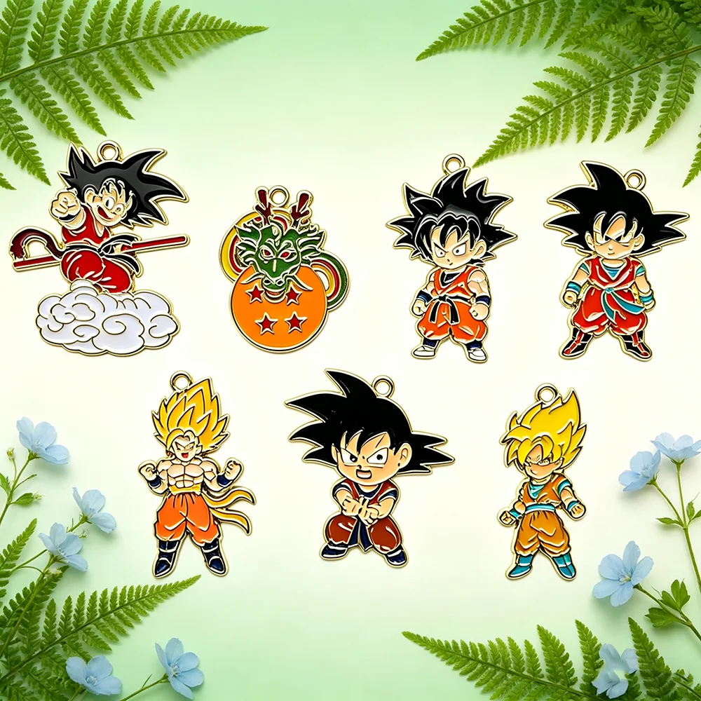 

7pcs Dragon Ball Enamel Charms Pendants Cartoon Jewelry Making Supplies for DIY Necklaces Earrings Bracelets Crafts Gifts
