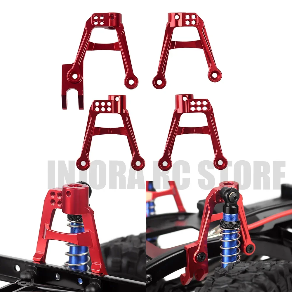 4pcs CNC Aluminum Red Front&Rear 1/10 Shock Absorbers Mount for RC Crawler Car AXIAL SCX10 II Upgrade Part