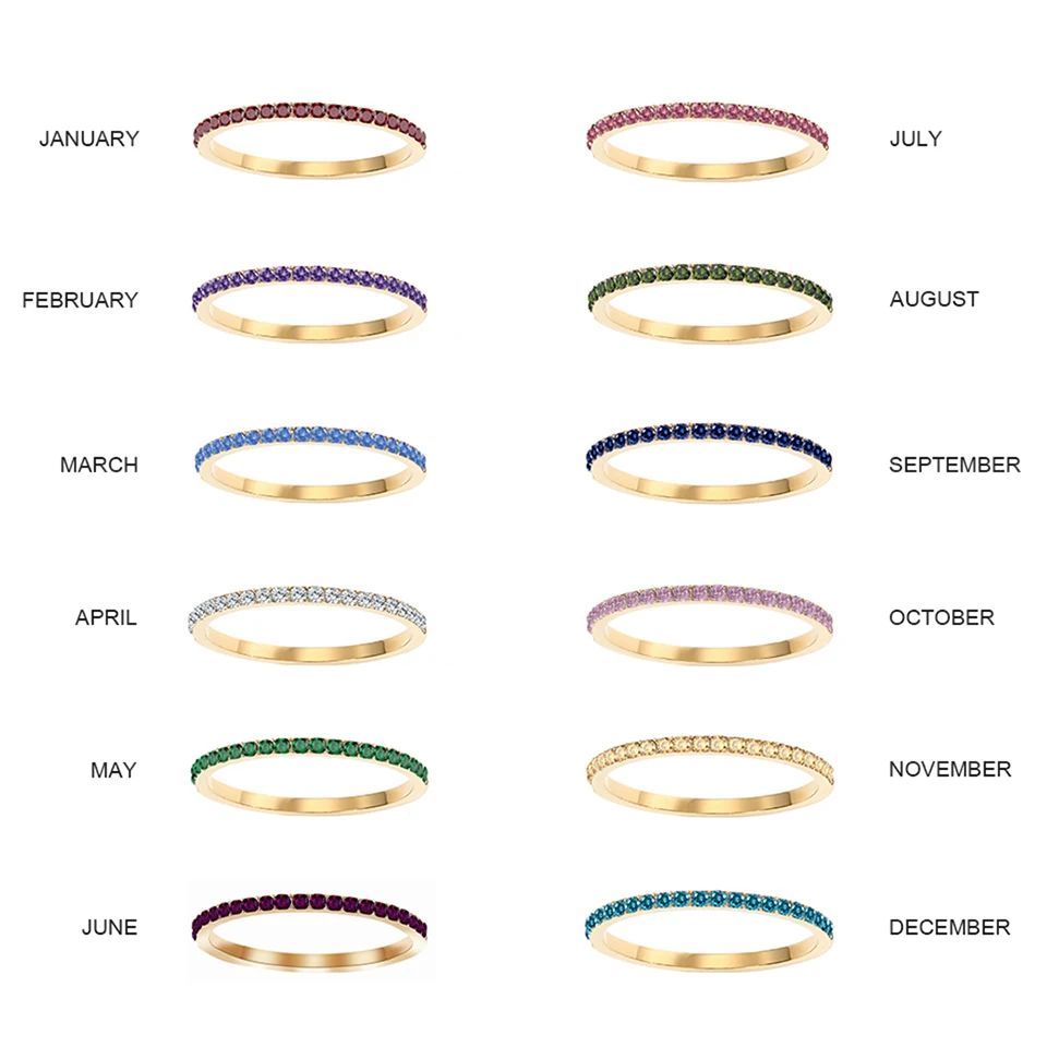 EMANCO Strass-Geburtsstein-Edelstahlring Luxus-Schmuckgeschenk 12 Sternzeichen Funkelnde Ringe für Frauen Großhandel US5/6/7/8 – Detail 8