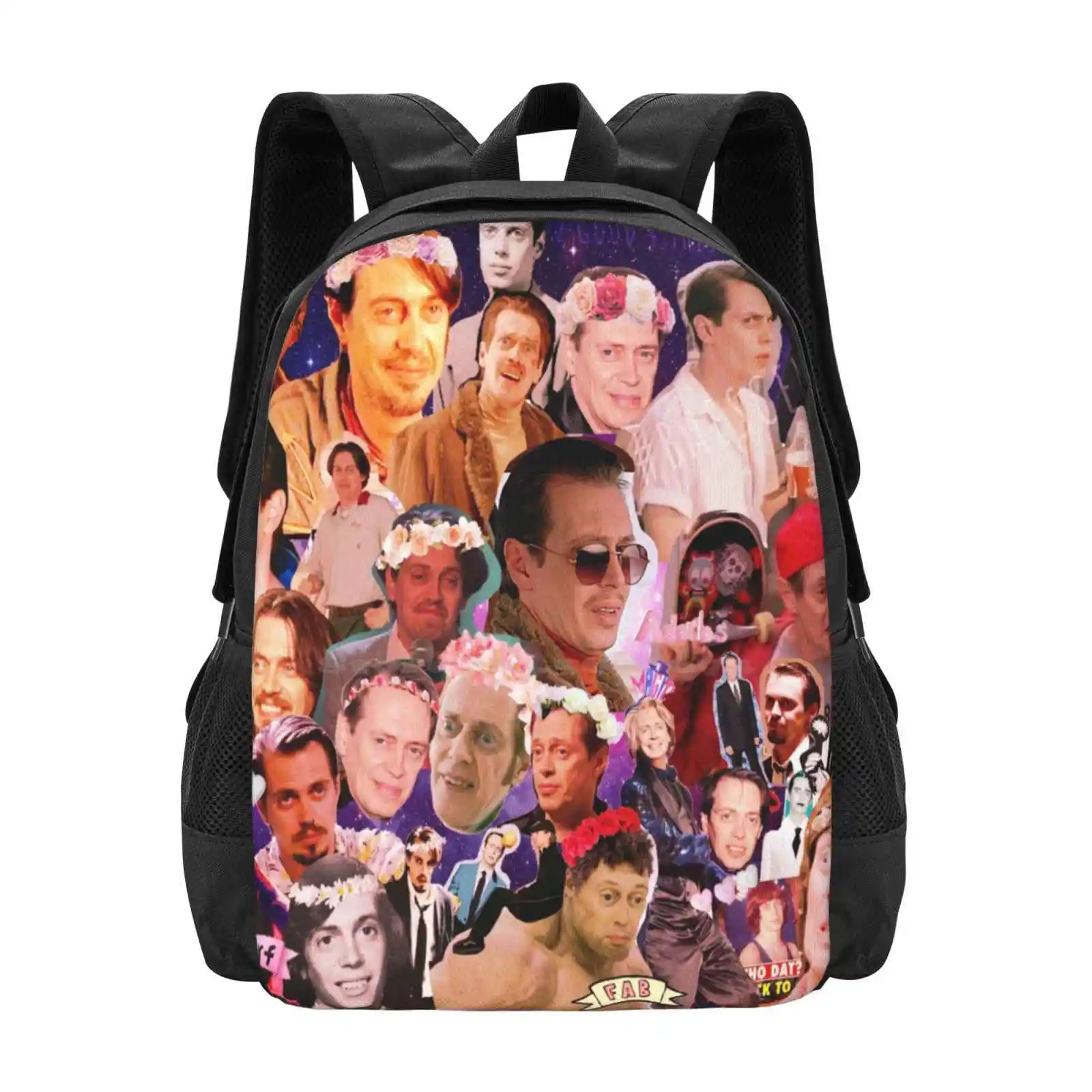 

Steve Buscemi Galaxy Collage Fashion Pattern Design Travel Laptop School Backpack Bag Steve Buscemi Celebrity Tumblr Galaxy
