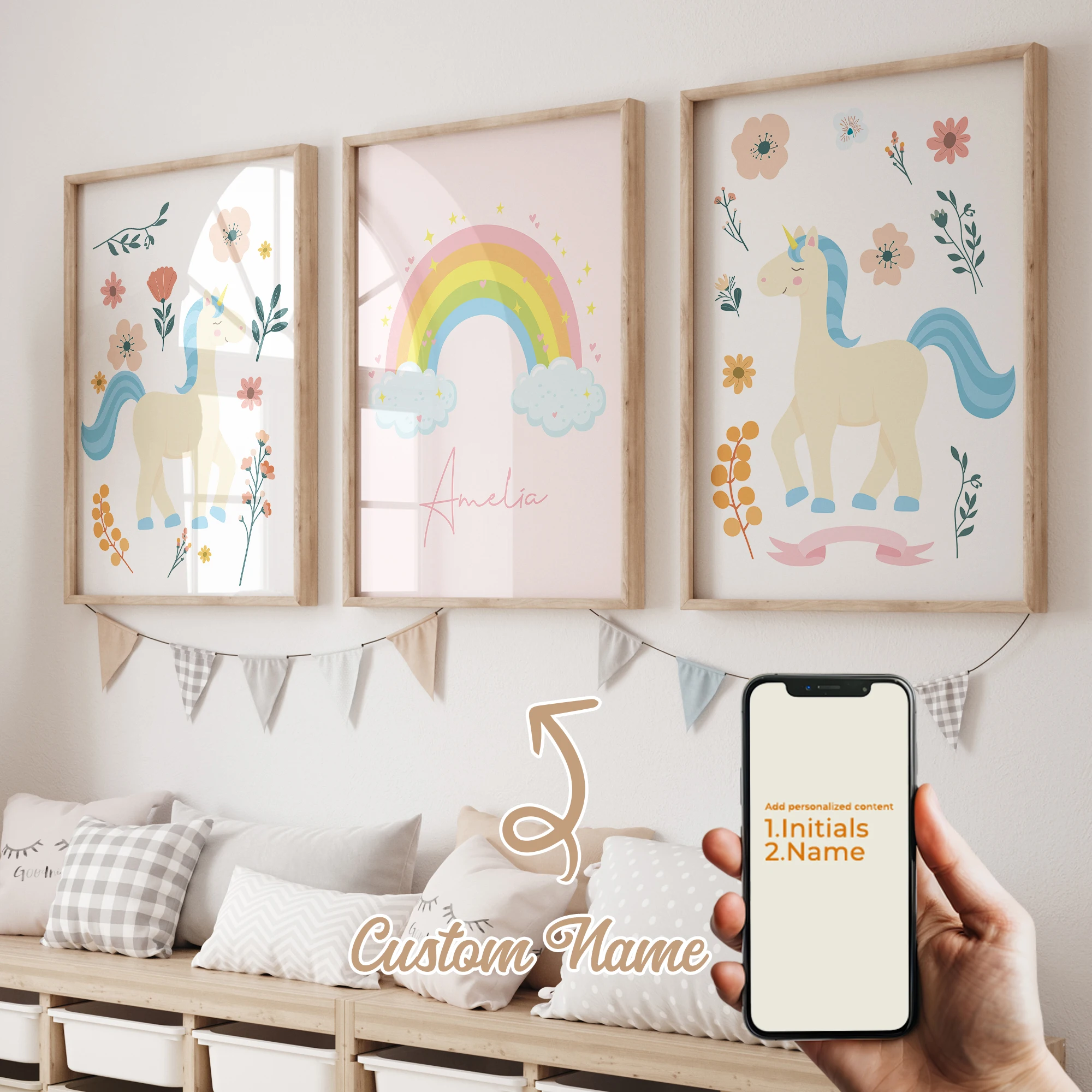 Home Decor White - 3 шт., персонализированный настенный художественный принт