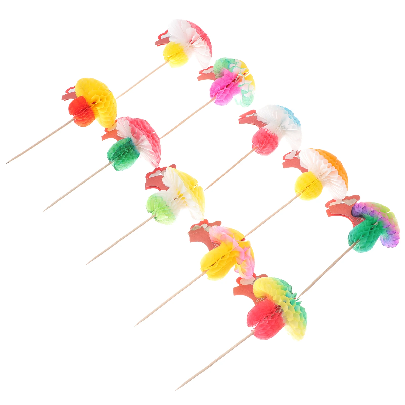 

100 Pcs Wooden Fruit Picks Cocktail Sticks Christmas Decor Beverage Party Supplies Mushroom Umbrella Shaped Paper Picks For