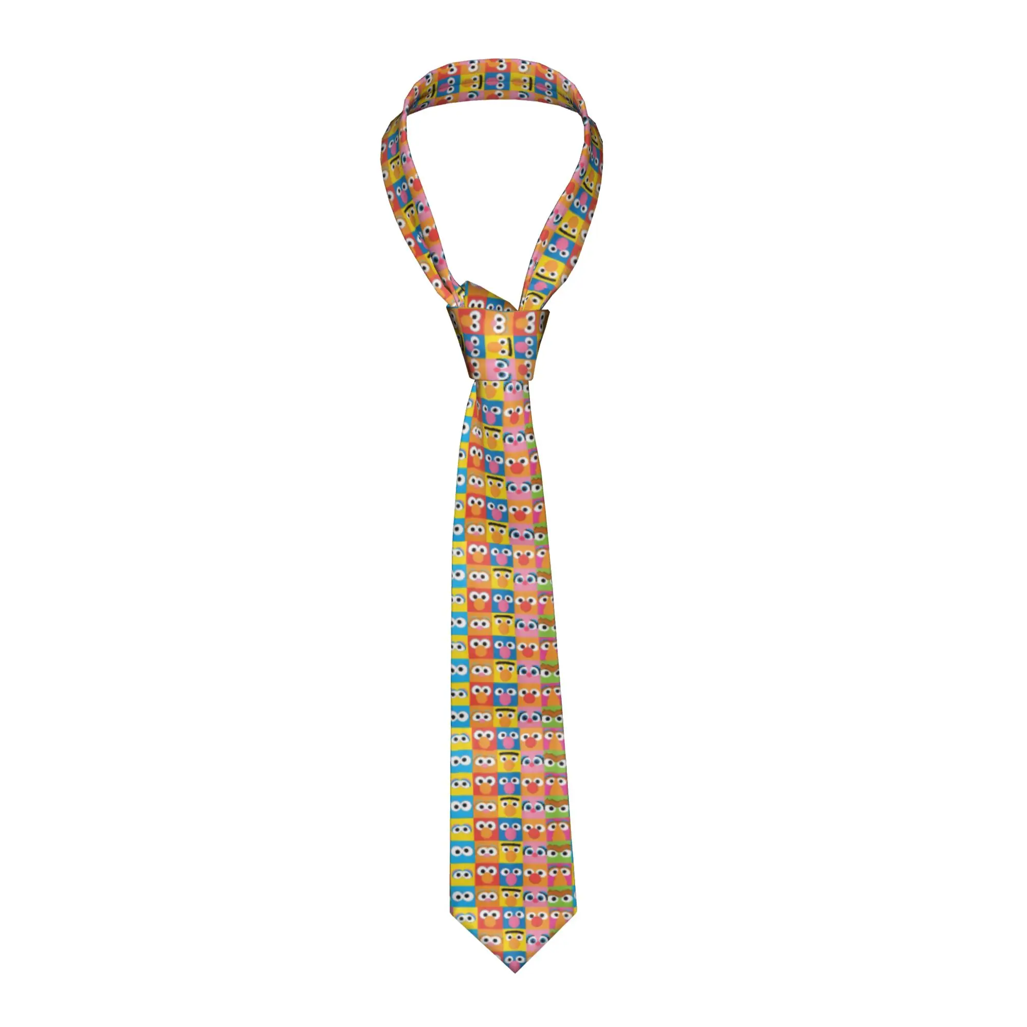 Custom Mens Cookies Anime Monsters Necktie Elmo Cartoon Fashion Tie For Banquet