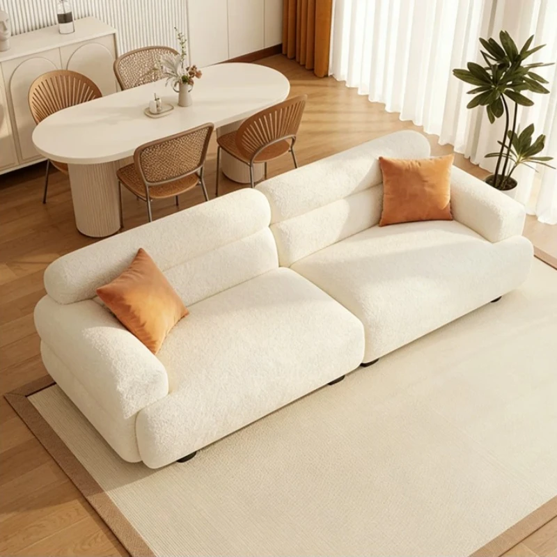 Beige Designer Living Room Sofas Aesthetic Girly Luxury Hotel Living Room Sofa Cloud Oversized Couch Wohnzimmer Furniture Home