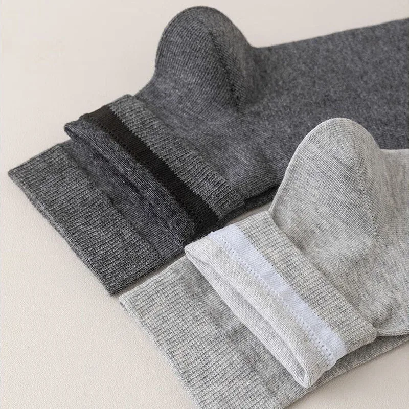 

5 пар мужских всесезонных хлопковых носков до середины икры с контролем влаги и запаха, удобные деловые носки