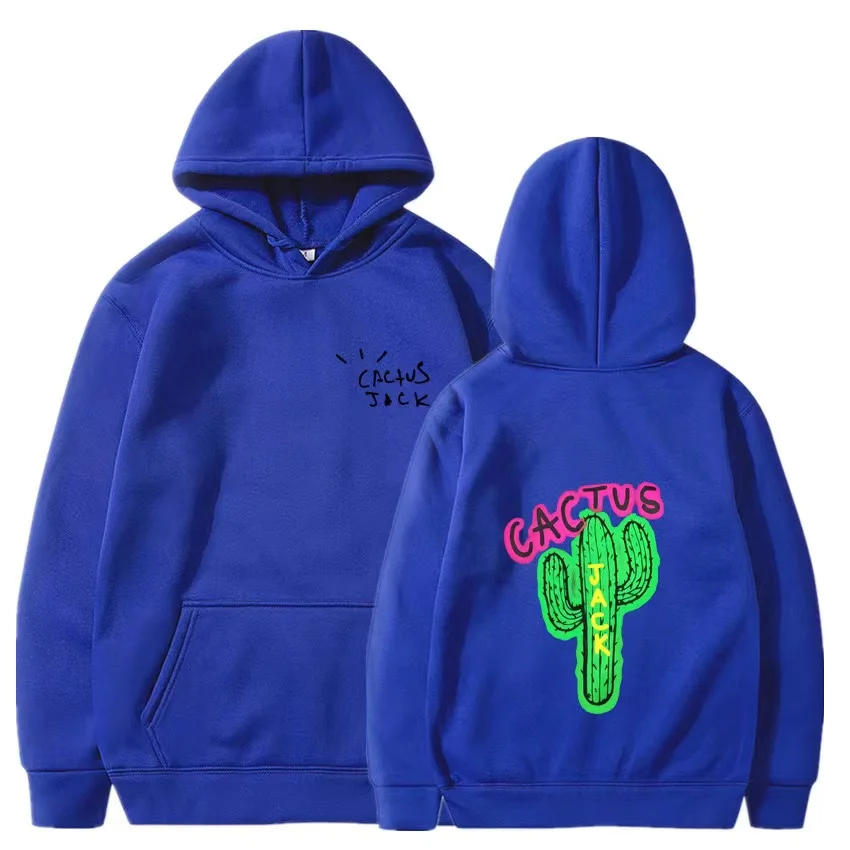 2024 New European and American rapper Travis Scott cactus jack cactus male and female sweatshirt hoodie