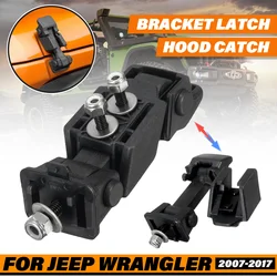 Black Car Engine Lock Hood Latch Catch Cover ABS Car Exterior Accessories For Jeep/For Wrangler TJ 1997-2006