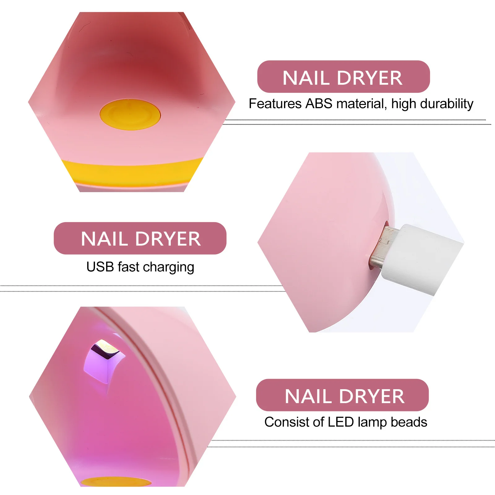 

Mini Portable Nail Art Lamp USB Gel Light Nail Dryer Double Wavelength Manicure Lamp Drying Gel Light Mini Manicure Tool