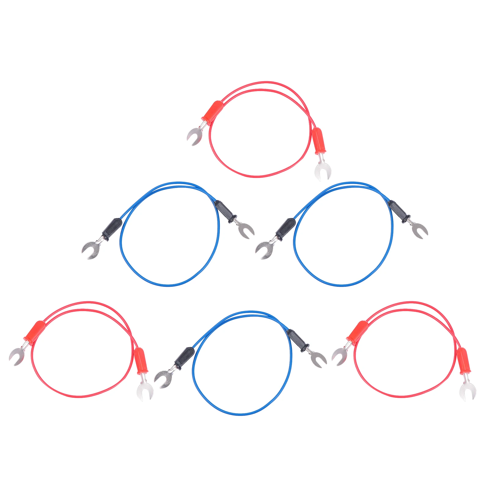 6Pcs Physics U-Shaped Fork Wire Reliable Circuit Wiring for Science Experiment Education Wire Lab Tool