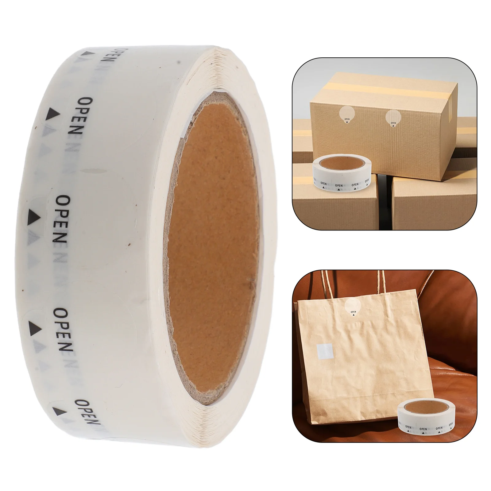 

1000Pcs Peel Seal Labels Clear Round Open Stickers Easy Remove Residue Free Shipping Packaging Envelope Sealer