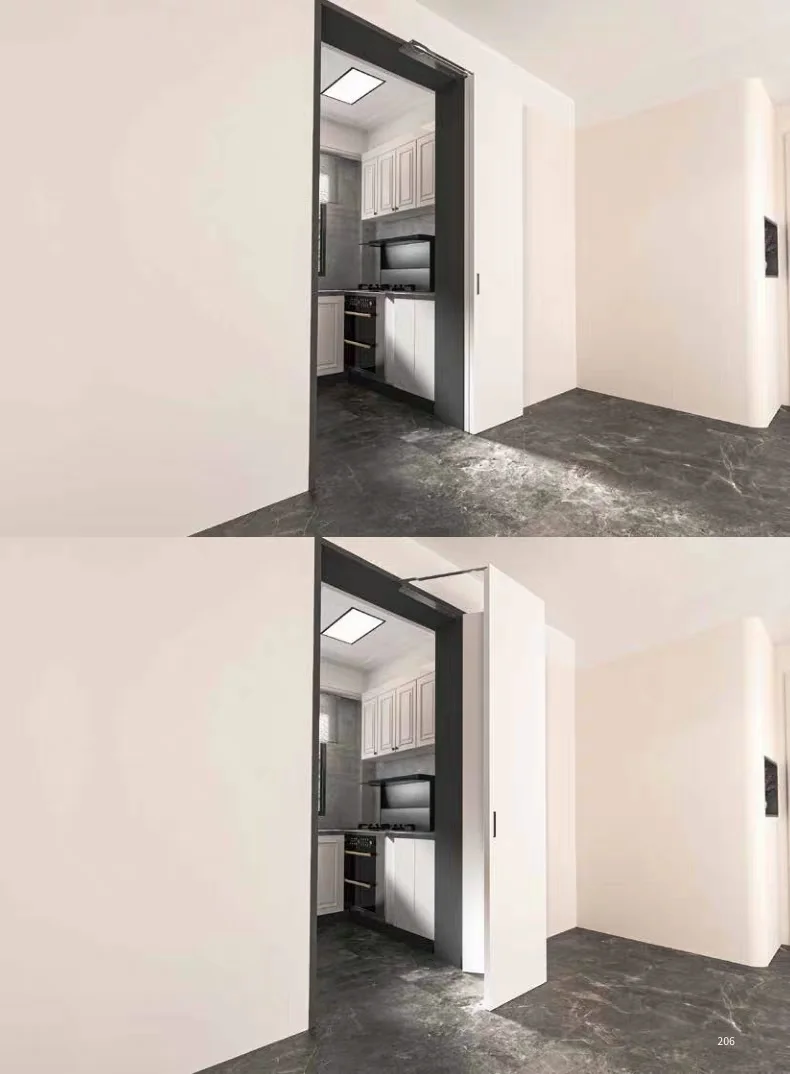 180 Degree Folding Door Hardware for Wooden Partition Room Kitchen Door Parallel to Wall Opening Accessories