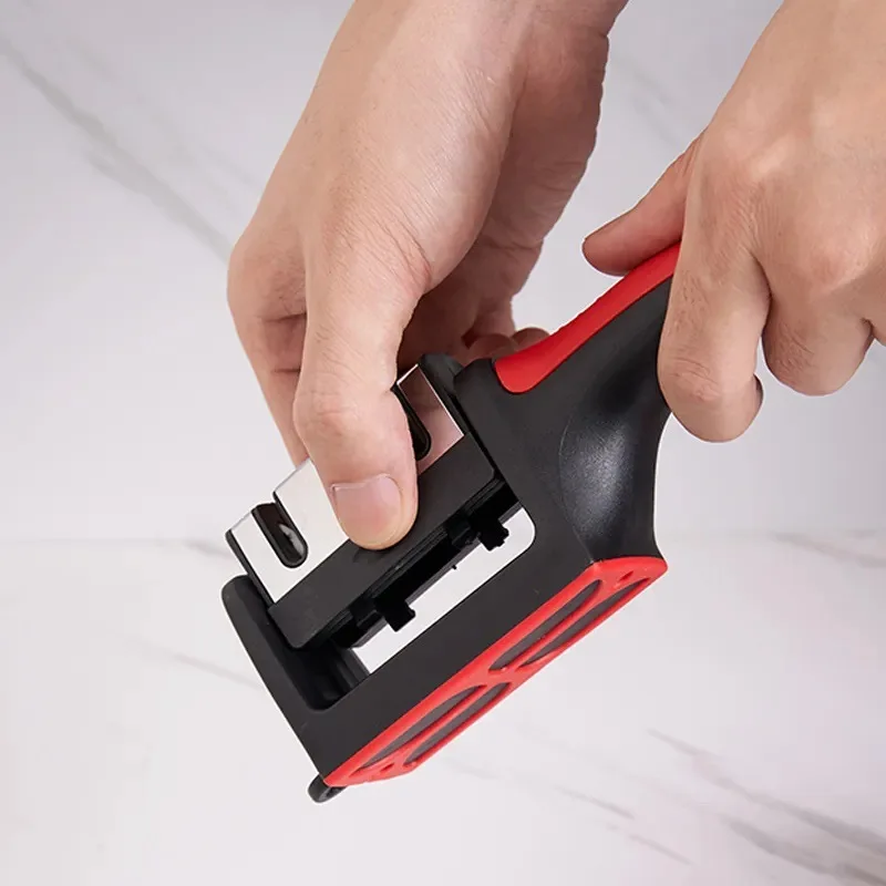 Household Multi‑Function Knife Sharpener, 4‑Stage Quick Sharpening Stand for Kitchen Knives and Scissors, Blade‑Opening Tool