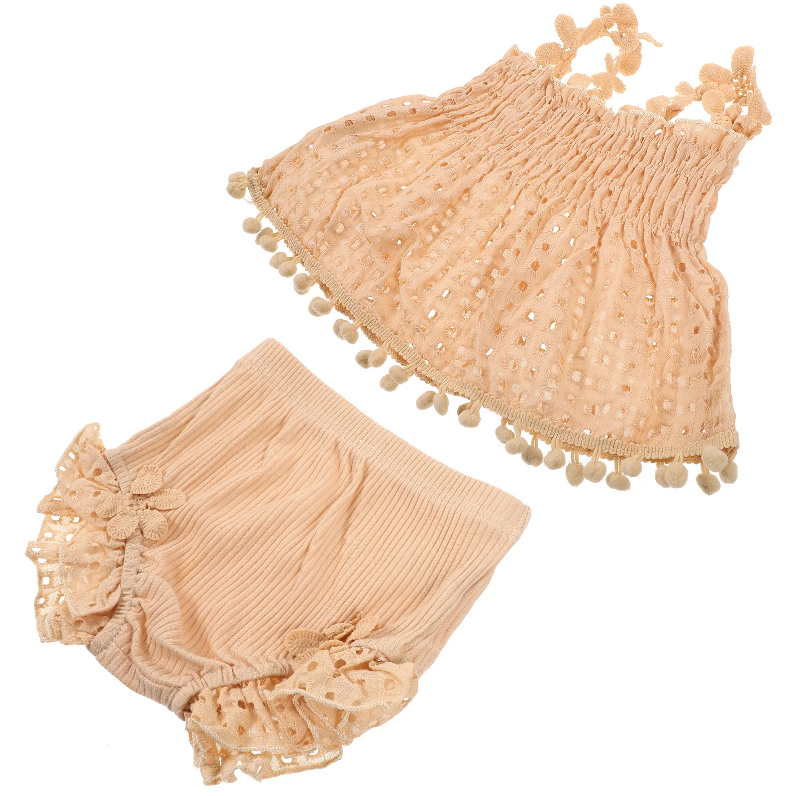 

1 Set Baby Girl Outfit Cotton Short Sleeve Top Infant Shorts Set Newborn Cute Clothing Breathable Birthday Party Christmas Photo