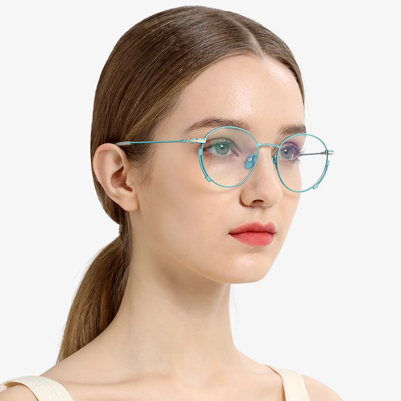 FONEX Pure Titanium Eyeglasses Frame Women Fashion Brand Design Round Glasses Men Retro Japanese Ultralight Eyewear 85719