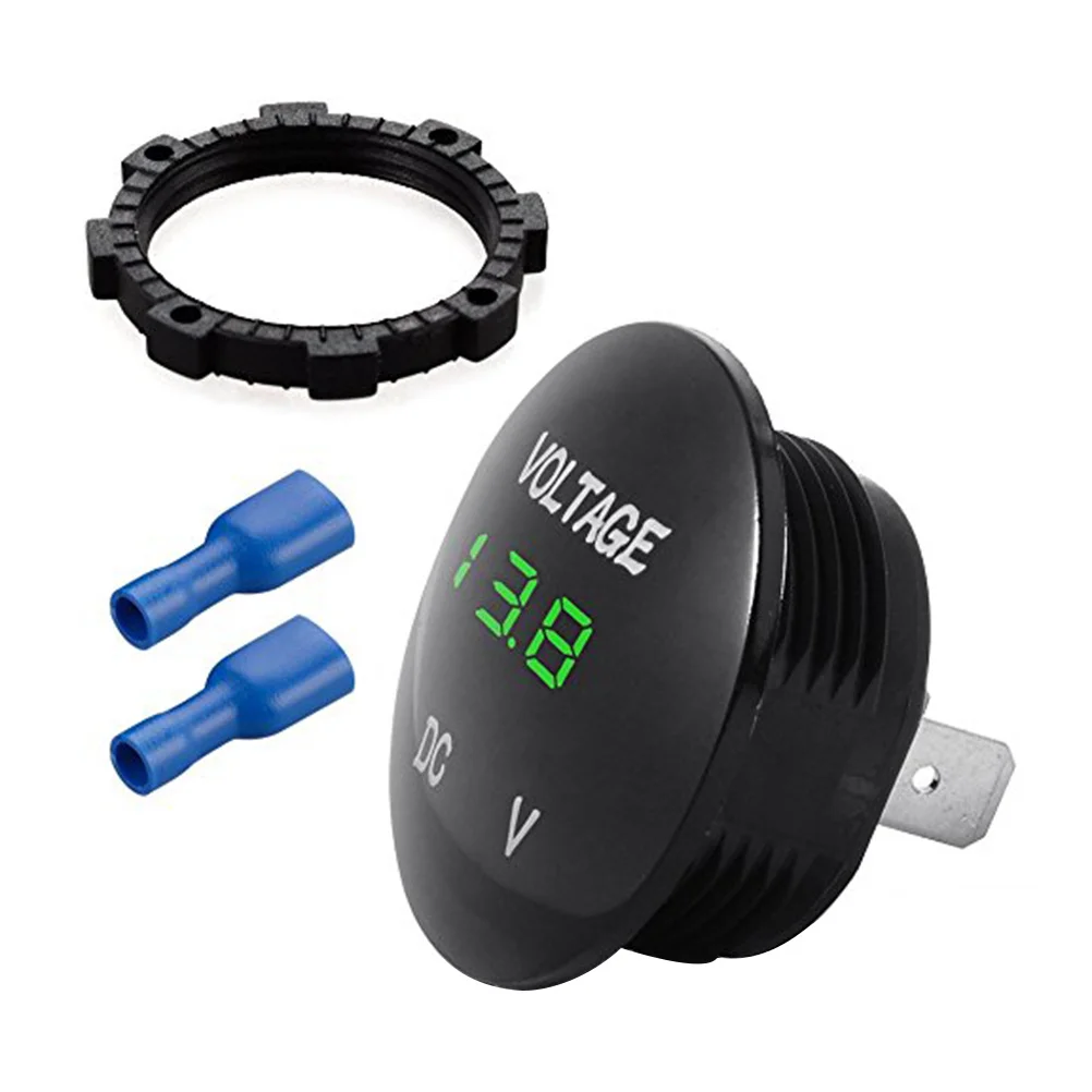 

Universal Waterproof Digital Voltmeter LED Display Mini Size 12V-24V Voltage Monitor for Car Boat Motorcycle Utv