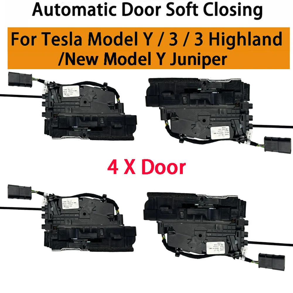 2025 Update Soft Closing for Tesla Model 3 Y 3 Highland New Y Juniper 4-Door Anti Pinch Auto Electric Suction Door Softclose