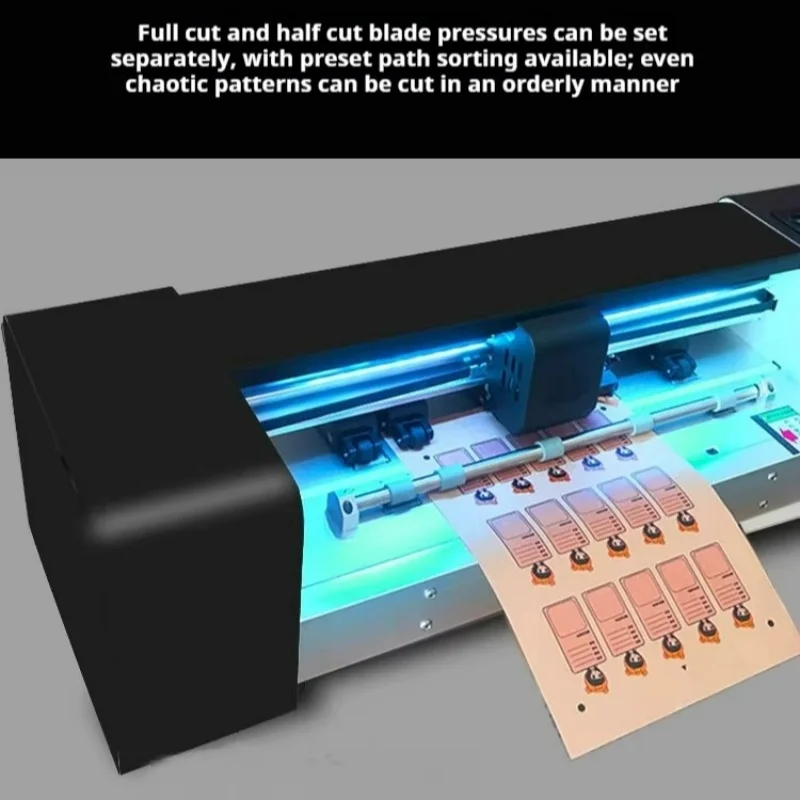 The fully automatic digital die-cutting machine features a double-row wheel camera for paper feeding Office Binding Supplies