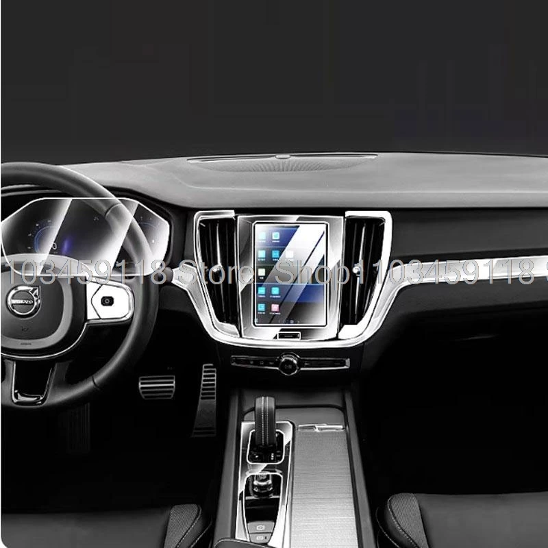 

Прозрачная защитная пленка из ТПУ для Volvo V60 2023 2024 2025: панель переключения передач, навигация, центральное управление, аксессуары для интерьера автомобиля