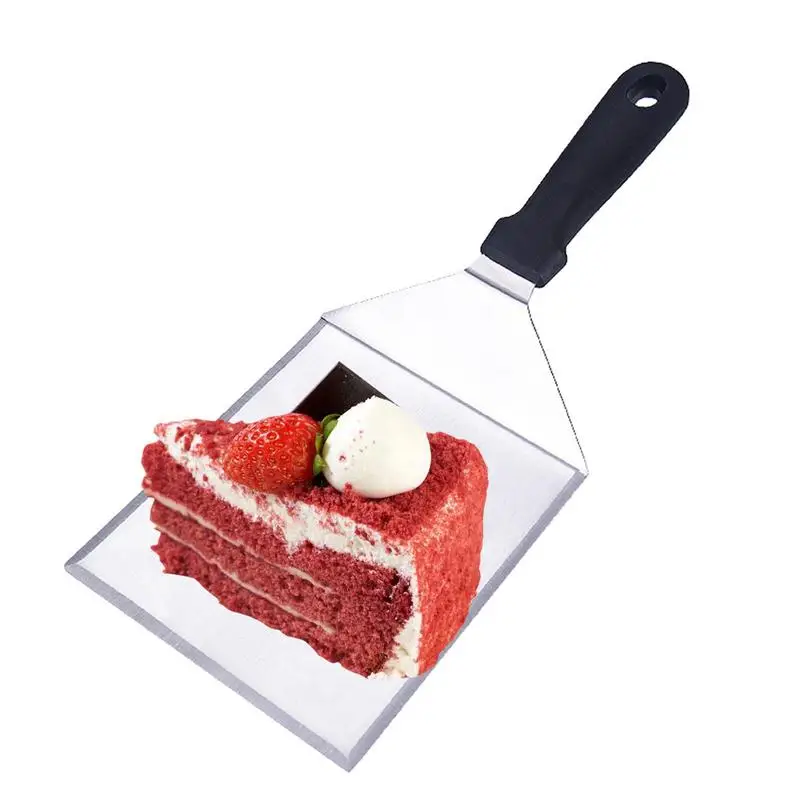 Pizza Scraper Pizza Shovel Cutter Stainless Steel Pizza Turning Peel Pizza Oven Accessories For Salad Bread Peel Cake Pastry