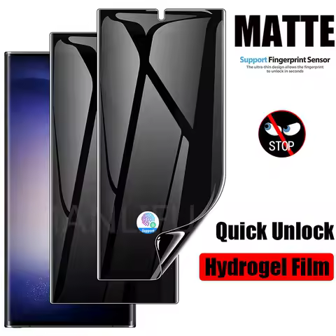 3D Curved Matte Privacy Screen Protectors for Samsung Galaxy S21 S20 S22 S23 Ultra Note 20 10 S9 S10 Plus Anti Spy Hydrogel Film