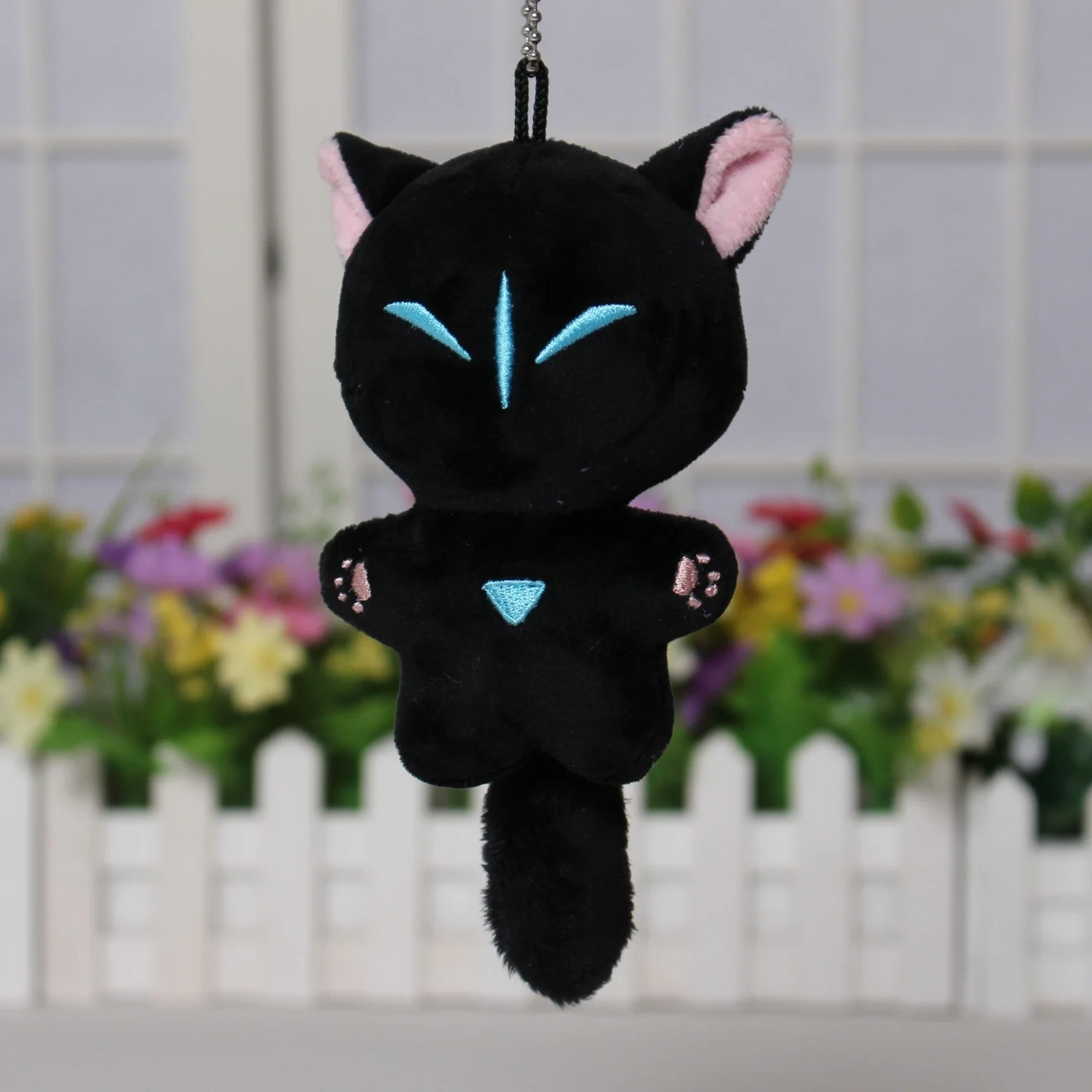 10 Cm Stuffed Valorant OMEN Shadow Cat Plush Keychain Cute Keychain Doll Gift for Gamers Collectors Soft Fluffy Toy Charm