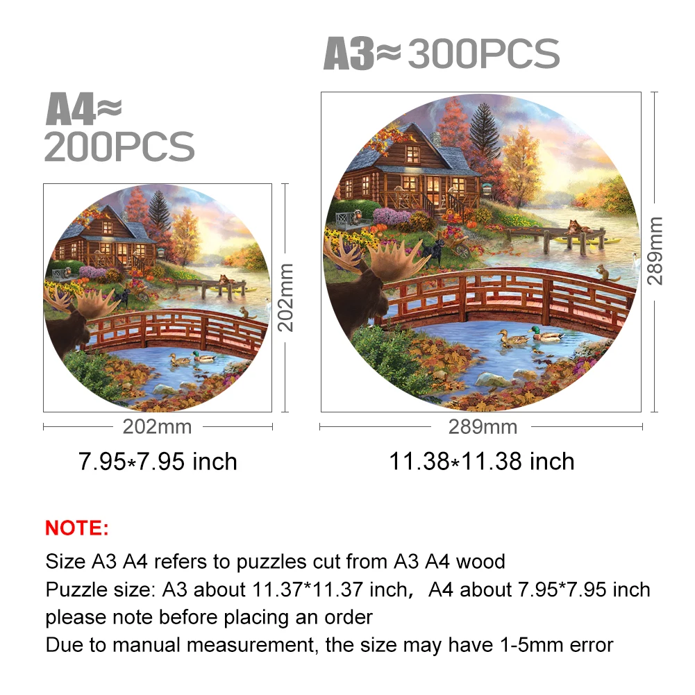 Puzzle Autumn Evening  Wooden Lively Farm Jigsaw For Festival Gifts Wood Puzzles Board Game Wood Farm Puzzle Toys For Children