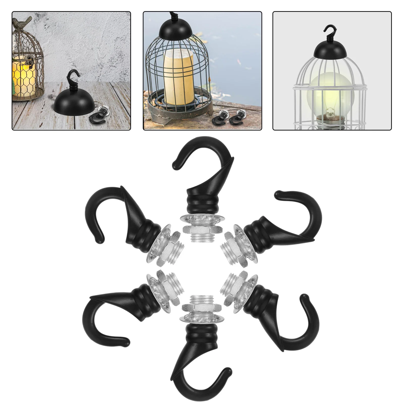 

6Pcs Long Lasting Ceiling Hook for Hanging Pendant Lights Safe and Practical Lamp Parts Lamp Parts Hardware Hanging Light Hooks