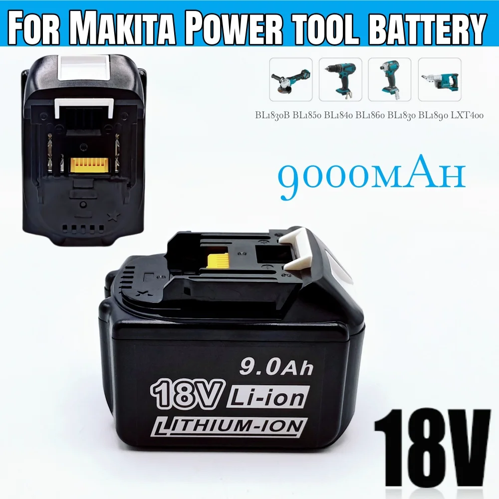 

100% новый 18 В 9 Ач для Makita BL1860 BL1850B BL1850 BL1840 BL1830 bl1850b литий-ионный сменный аккумулятор для электроинструмента