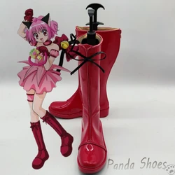 Mew Mew momiya Ichigo Cosplay scarpe Anime Cos stivali Comic Mew Ichigo Costume Cosplay Prop scarpe per Con Halloween Party