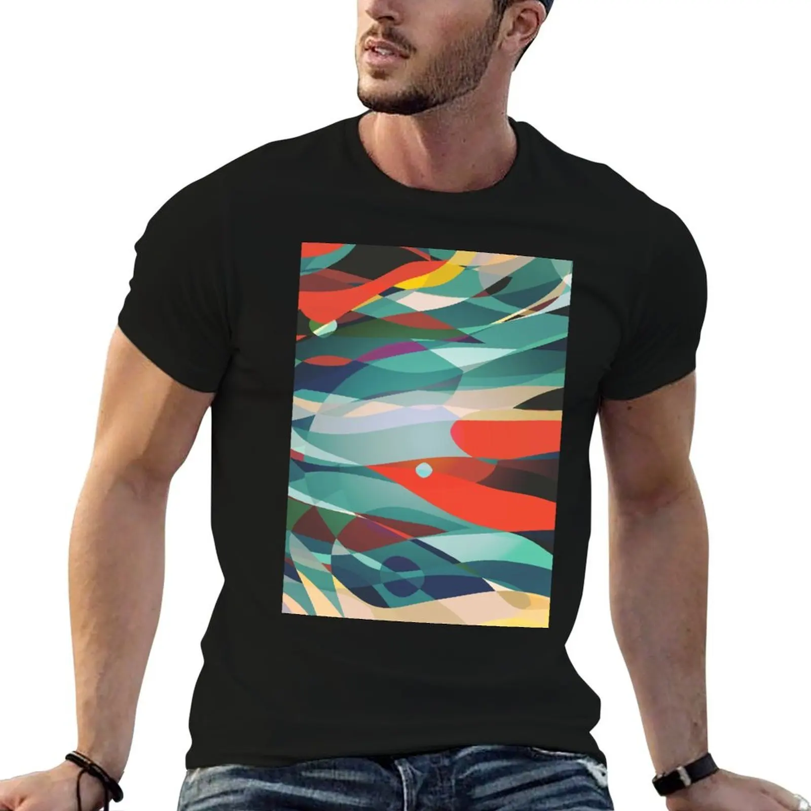 Red Bird T-Shirt sweat hippie clothes t shirt for men