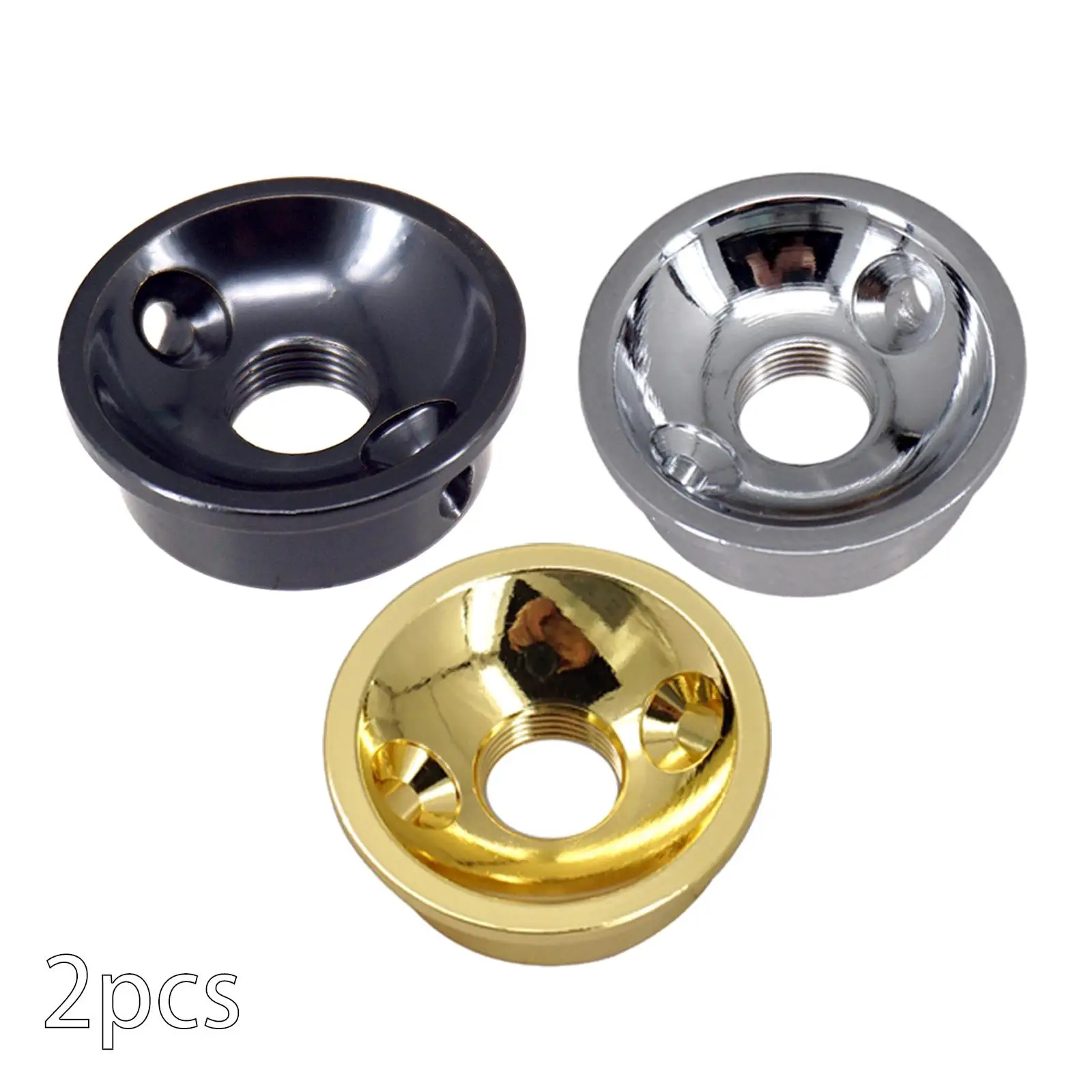 2 peças de metal jack placa 1/4 "eletro soquete placa saída jack placa soquete para tl estilo guitarra elétrica baixo accs