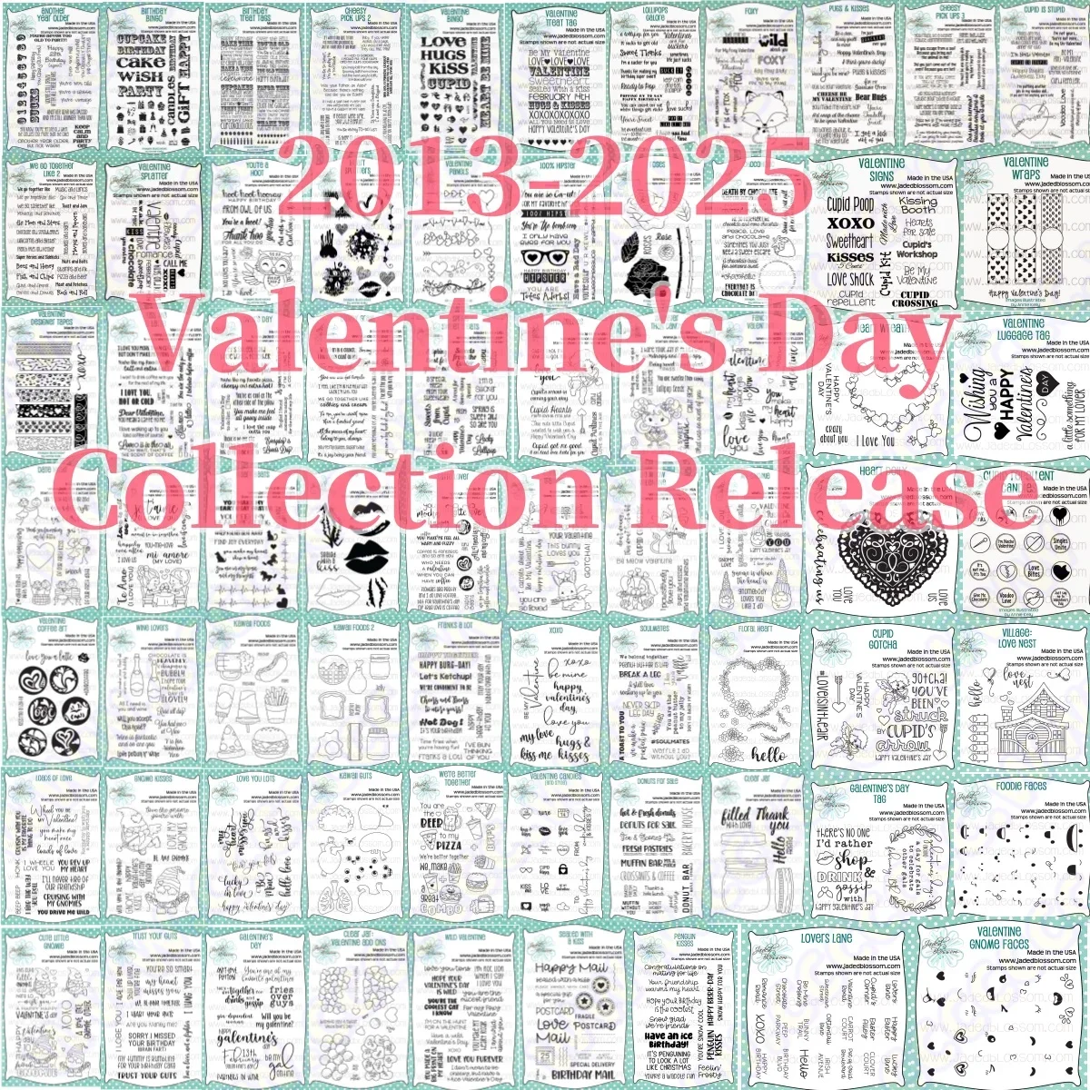 

2013-2025 January Valentine's Day Collection Clear Stamps DIY Paper Card Album Craft Template Scrapbook Embossed Handcraft