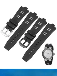 Watch Band for Bvlgari Diagono Rubber Silicone Black Solid Stainless Steel Buckle Men Women Special Convex Interface 26x9mm