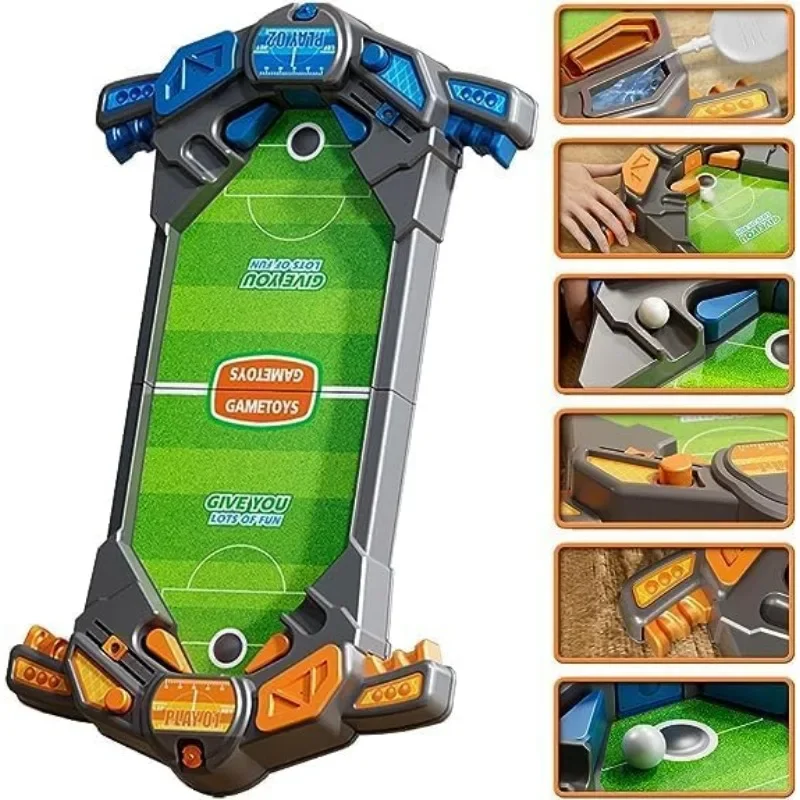 Mini Foosball Games with Interactive Water Sprinkler Design Tabletop Football Soccer Pinball for Indoor Game Room for Kids