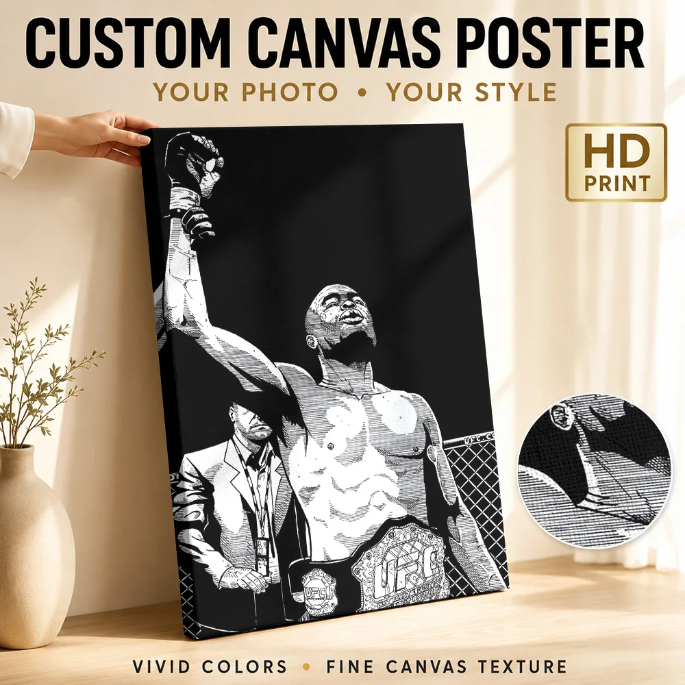 anderson spider silva Canvas Poster Customized Photo Modern Aesthetic Wall Paintings Decoration for Office Gift for Collectors