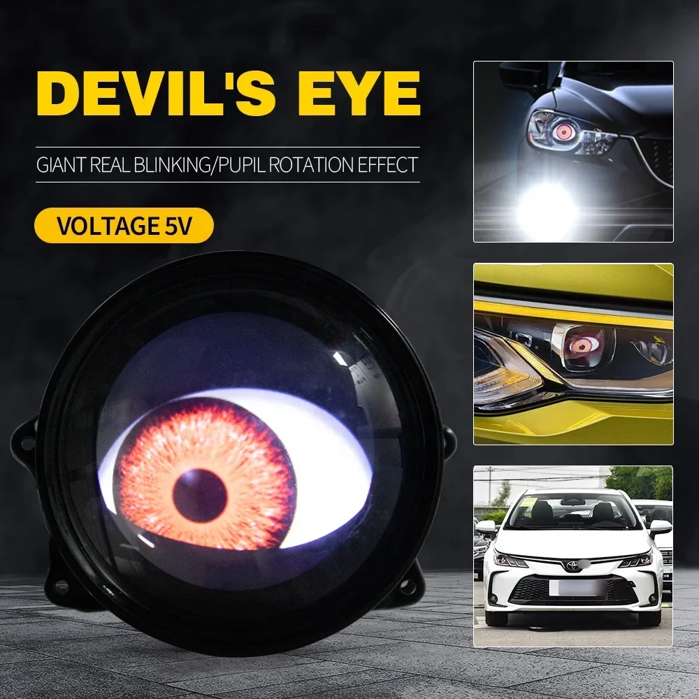 Xenplus New Arrival 3 inch 10W LED Devil Eyes Headlights 4 6 Style Demon Eye Car Lighting System 12V Other Car Light Accessories