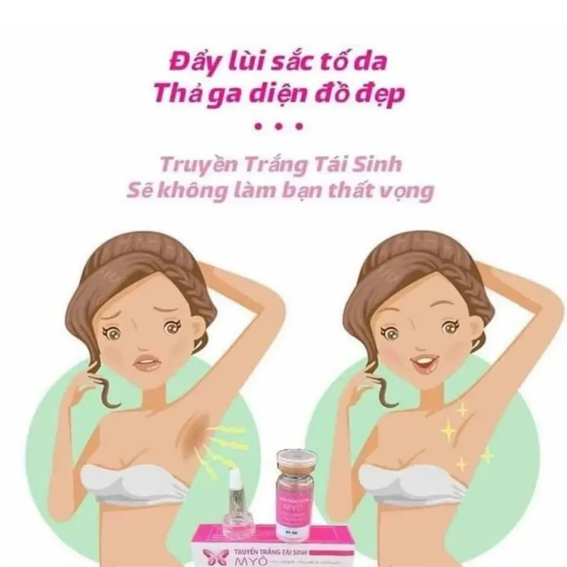 TRUYỀN TRẮNG TÁI SINH MYÔ, Reduce Dark Spot Odor Underarm, Truyen trang tai sinh tron kem body và sua duong the